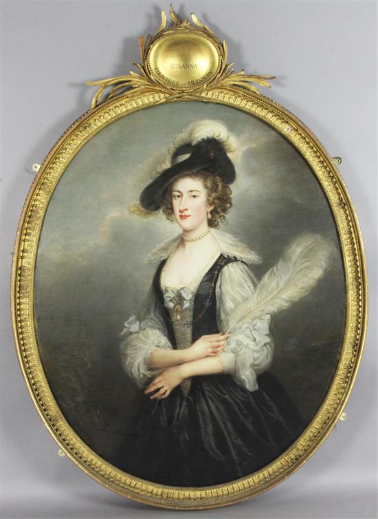 William Hoare of Bath RA (1707-1792) Portrait of Susanna Hoare, Countess of Ailesbury 49 x 39in.